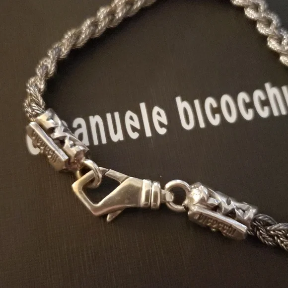 Silver Men's Bracelet unisex for a womens larger wrist - Picture 4 of 5